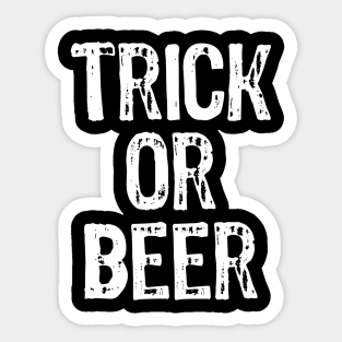 Trick Or Beer Halloween Drinking Sticker